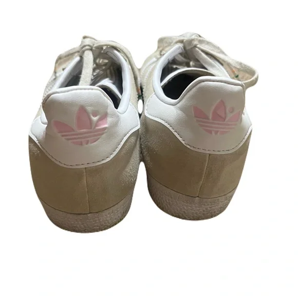 Adidas GAZELLE SUEDE AND LEATHER SNEAKERS IN NEUTRAL size 7.5 - Picture 7 of 9